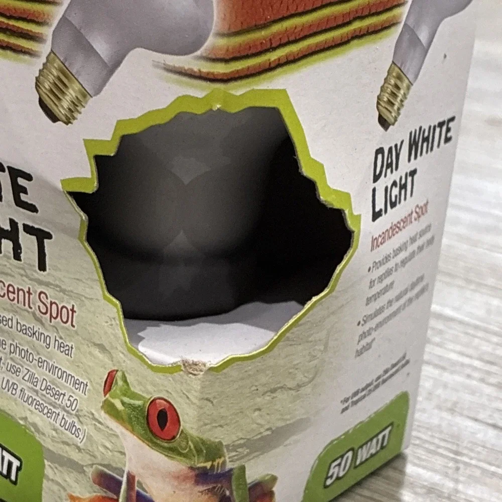 Zilla Day White Basking Spot Bulb 50W Reptile Terrarium Lamp Light